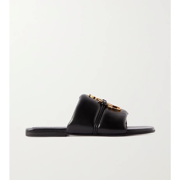 ❤️sale❤️JW Anderson Anchor logo-embellished quilted leather slides - Picture 4 of 11